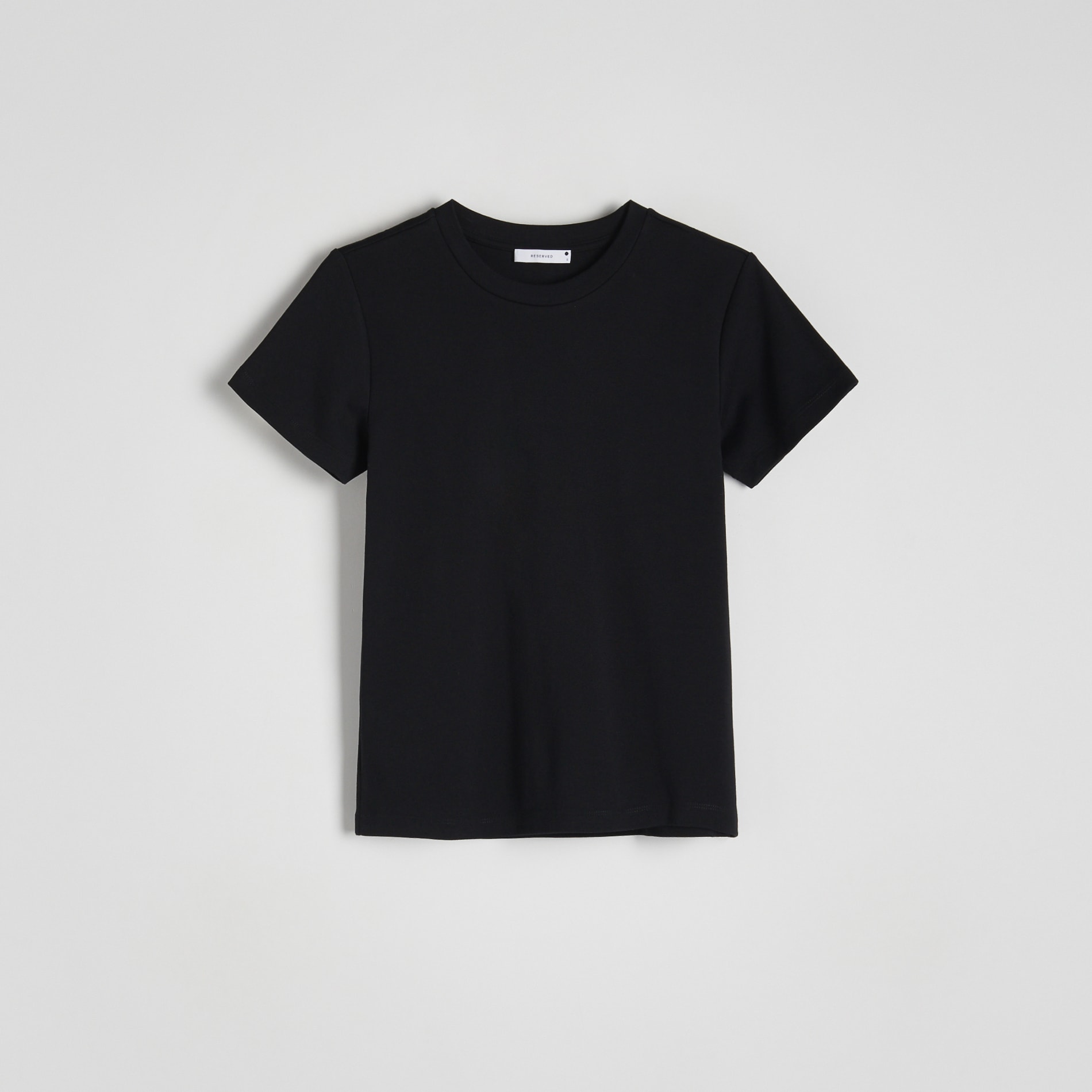 Reserved - Bawełniany t-shirt - Czarny