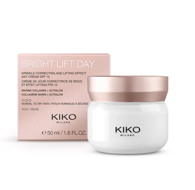 KIKO Milano New Bright Lift Day liftingujący krem rozświetlający na dzień z Kolagenem Morskim SPF15 50ml