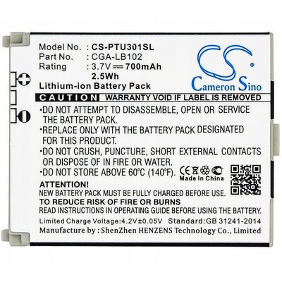 Cameron Sino Panasonic KX-TU301 CGA-LB102 700mAh 2.59Wh Li-Ion 3.7V
