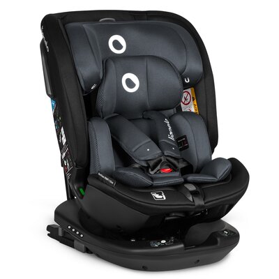 Lionelo, fotelik samochodowy LO-BASTIAAN RWF I-SIZE 4w1(od 40 do 150 cm), Grey Stone, Szary