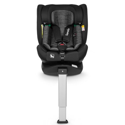 Lionelo, Fotelik samochodowy Lo-braam i-size 40-150 cm, black carbon, czarny