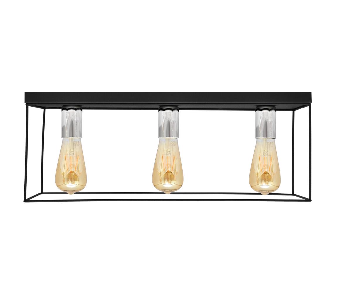 Lampa sufitowa FINN 3xE27/15W/230V czarna/chrom