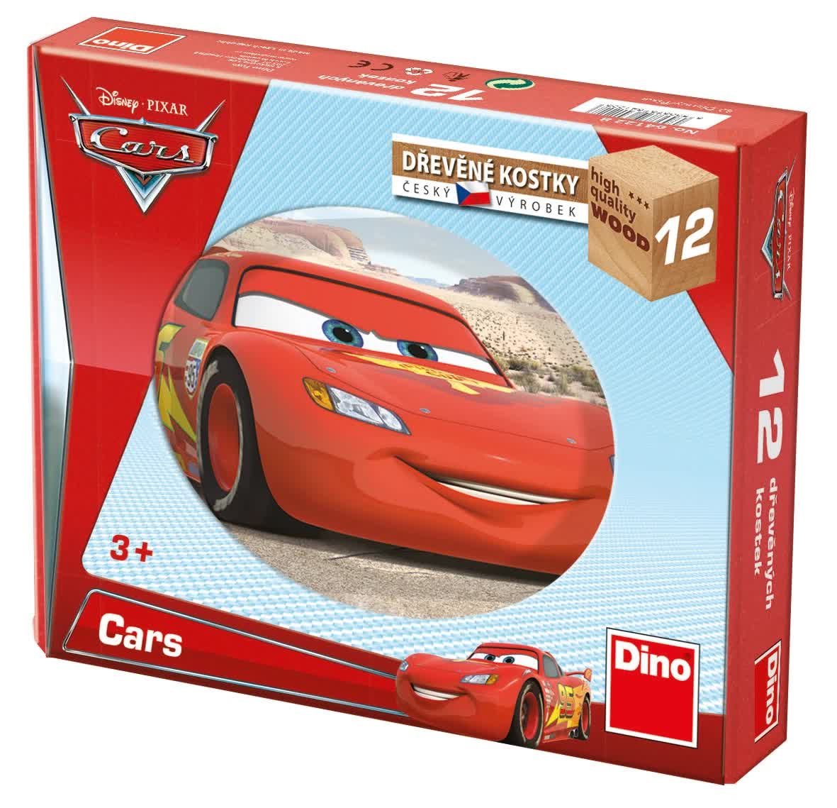 Auta Cars Drewniane Klocki Obrazkowe Puzzle 12 Klocków 6 Obrazków Czeski Producent Dla Dziecka 3+