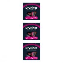 Huggies Pieluchomajtki na noc 4-7 lat DRYNITES Girl (17-30 kg) Zgrzewka 3 x 10 szt.