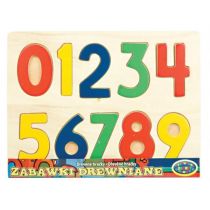 Układanka drewniana - Kolorowe cyferki 001868 Dromader