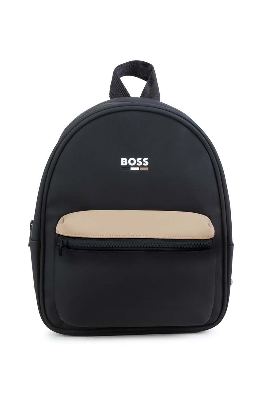 BOSS plecak dziecięcy kolor czarny mały wzorzysty - Boss