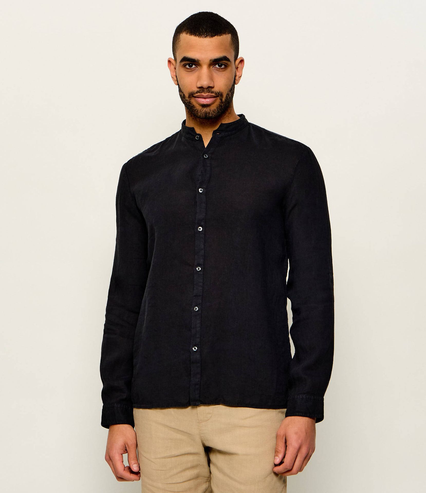 HUGO Lniana koszula Elvory Slim Fit