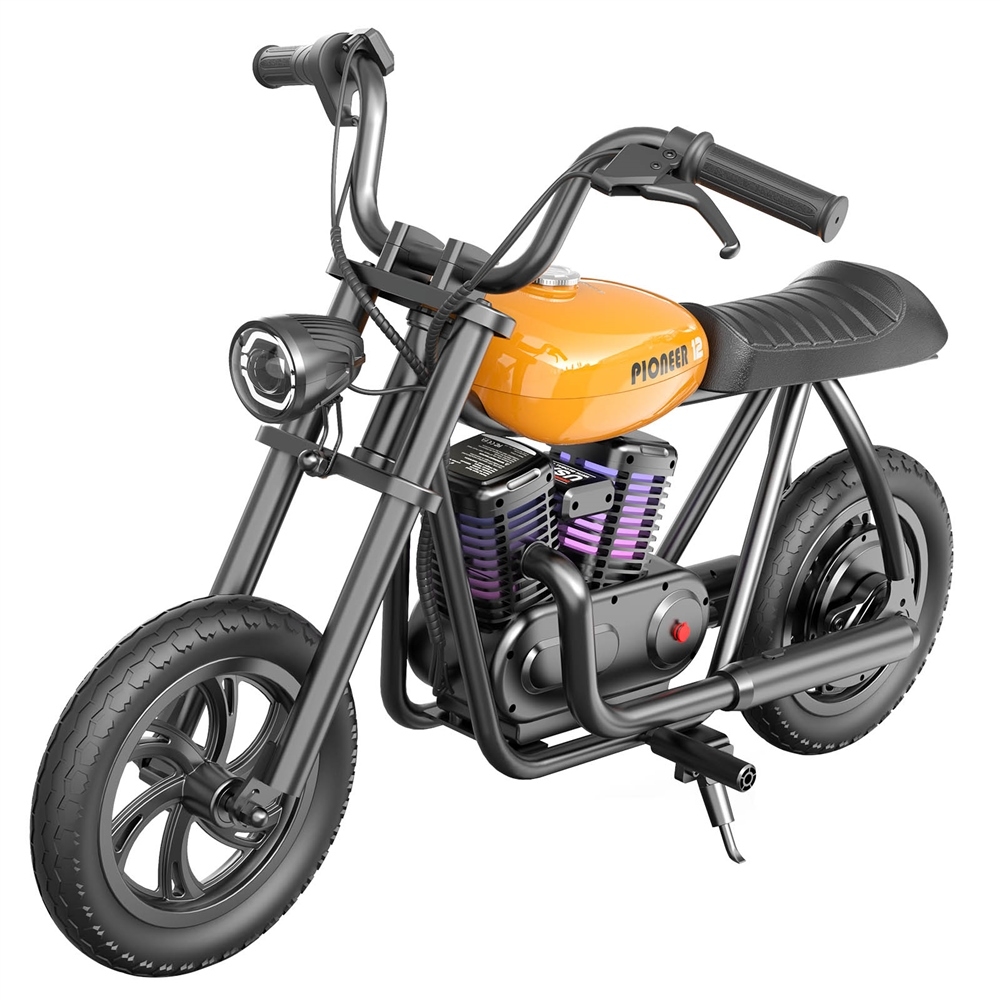 Motocykl elektryczny dla dzieci HYPER GOGO Pioneer 12 Plus, 21,9 V 5,2 Ah 160 W, opony 12'x3', 12 km - pomarańczowy