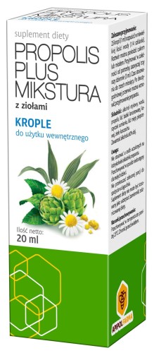 Propolis Plus Mikstura z wyciągami ziołowymi krople 20ml Apipol Farma