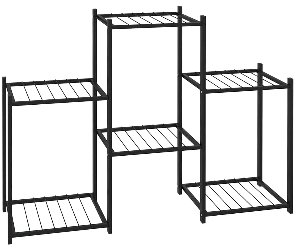 Minimalistyczny czarny kwietnik z metalu E6-B98