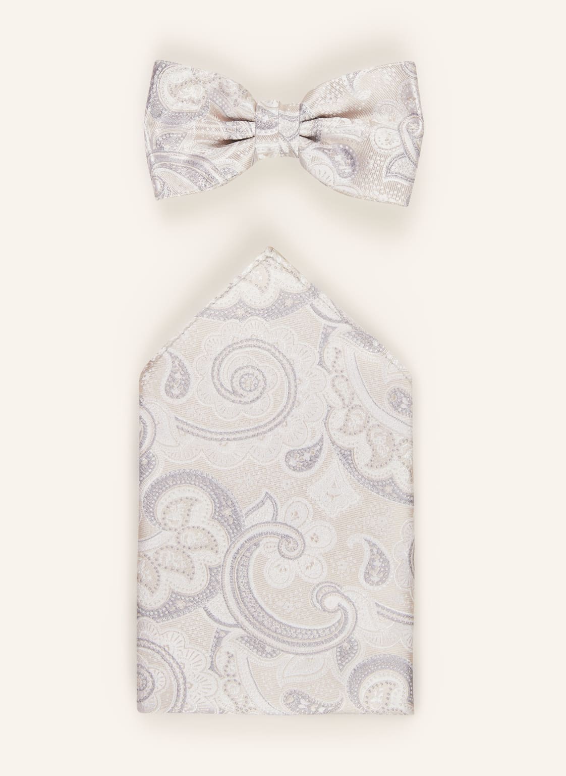 Prince Bowtie Zestaw: Mucha Z Poszetką beige