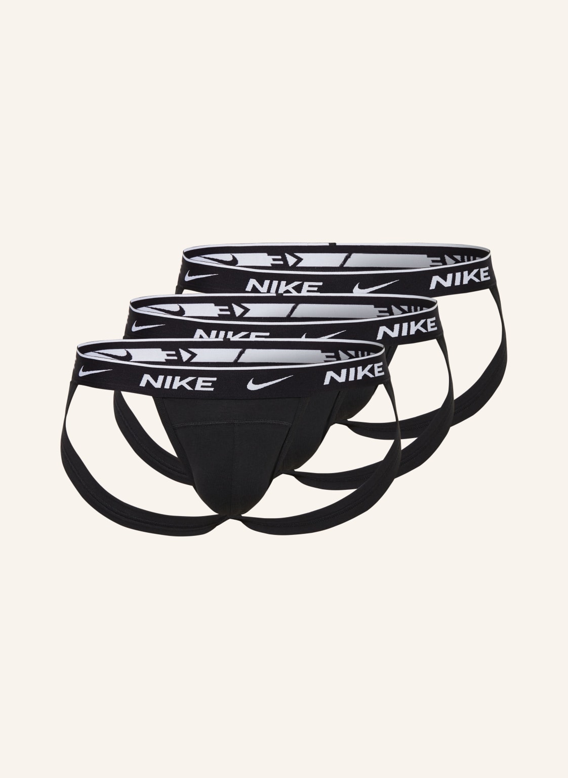 Nike Figi Everday Cotton Stretch, 3 Szt. schwarz