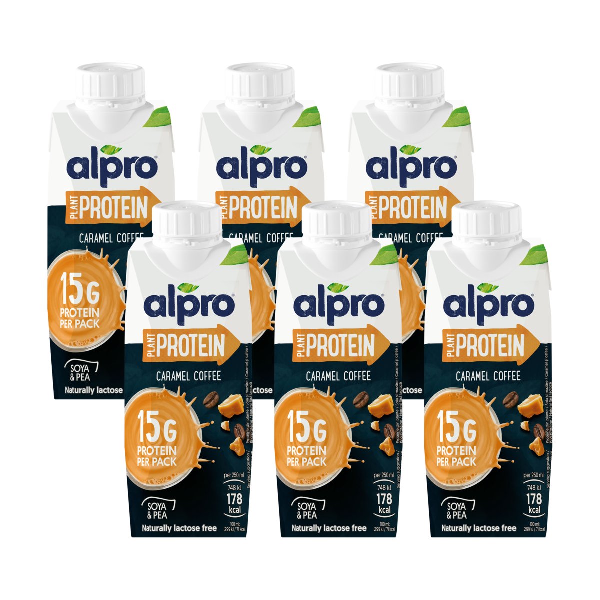 Alpro Sojowe Drink Protein 250 Ml Karmel Zestaw X6