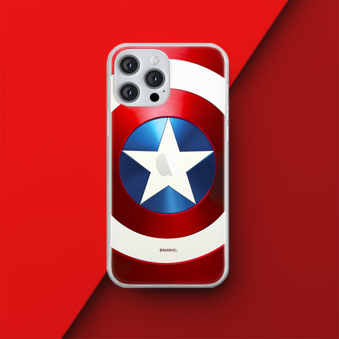 Etui Kapitan Ameryka 025 Marvel Nadruk częściowy Przeźroczysty Producent: Realme, Model: C55