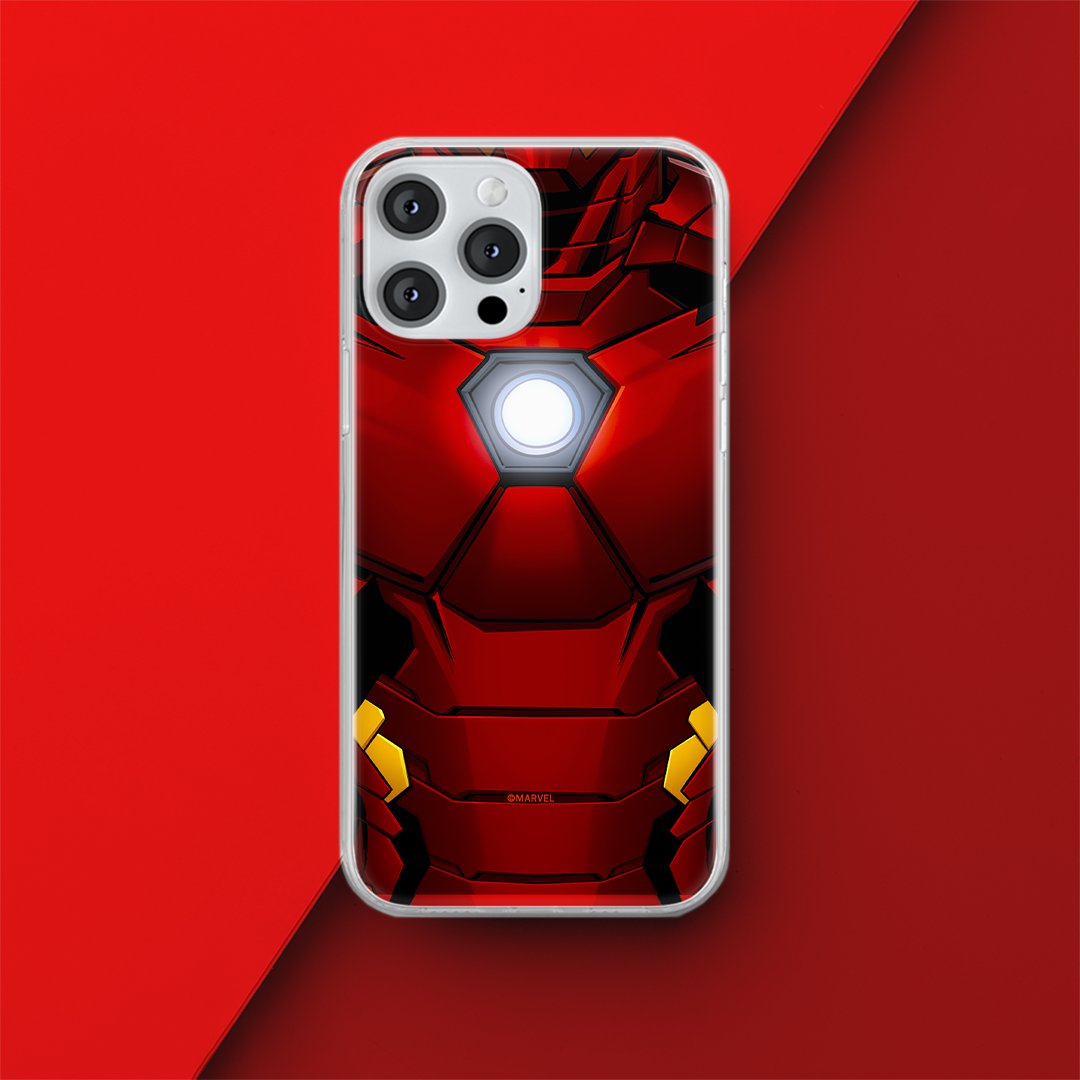 Etui Iron Man 020 Marvel Nadruk pełny Czerwony Producent: Samsung, Model: S9