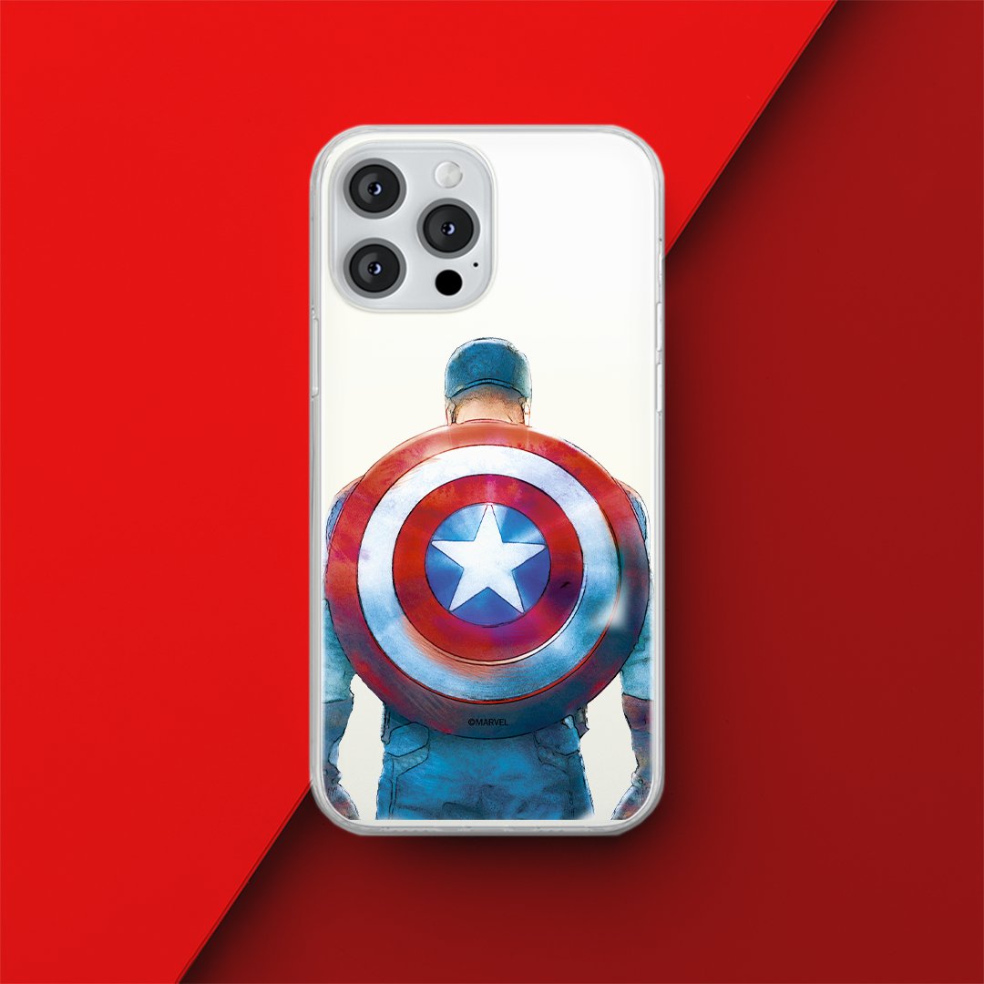 Etui Kapitan Ameryka 002 Marvel Nadruk częściowy Przeźroczysty Producent: Samsung, Model: M13 4G/ M23 5G/ F23