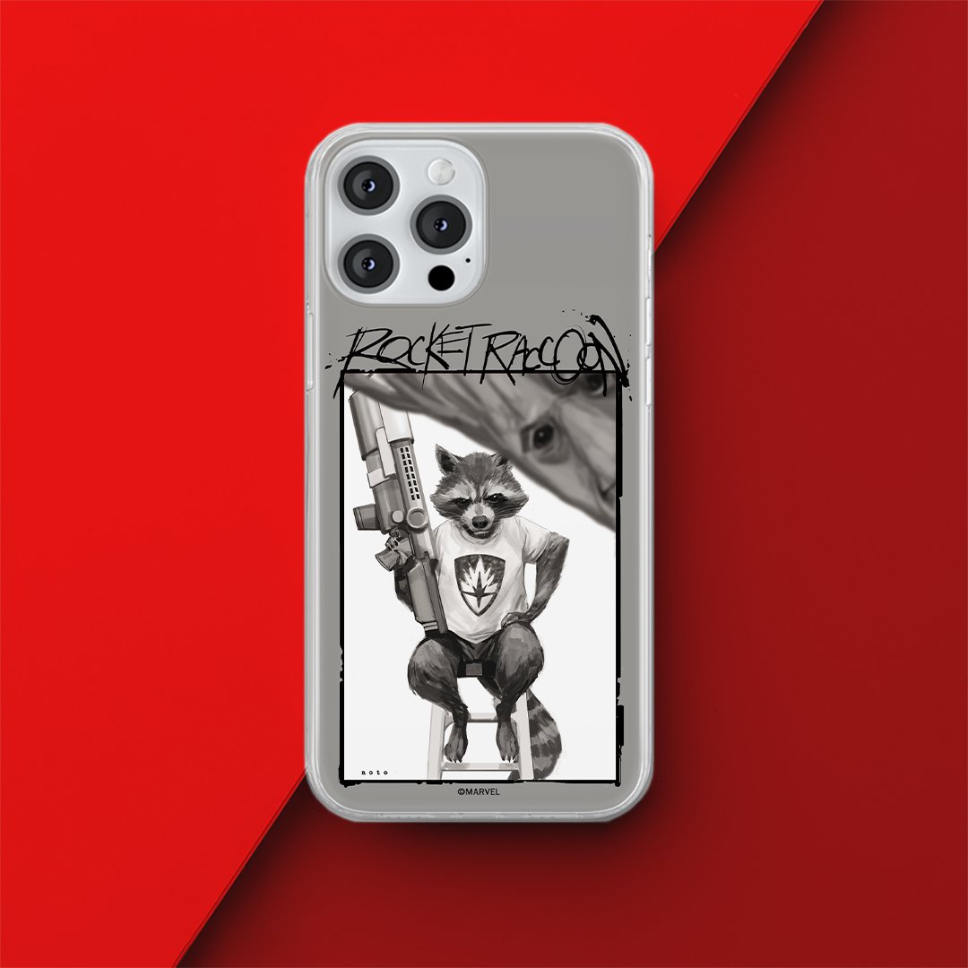 Etui Rocket 004 Marvel Nadruk pełny Szary Producent: Samsung, Model: A21s