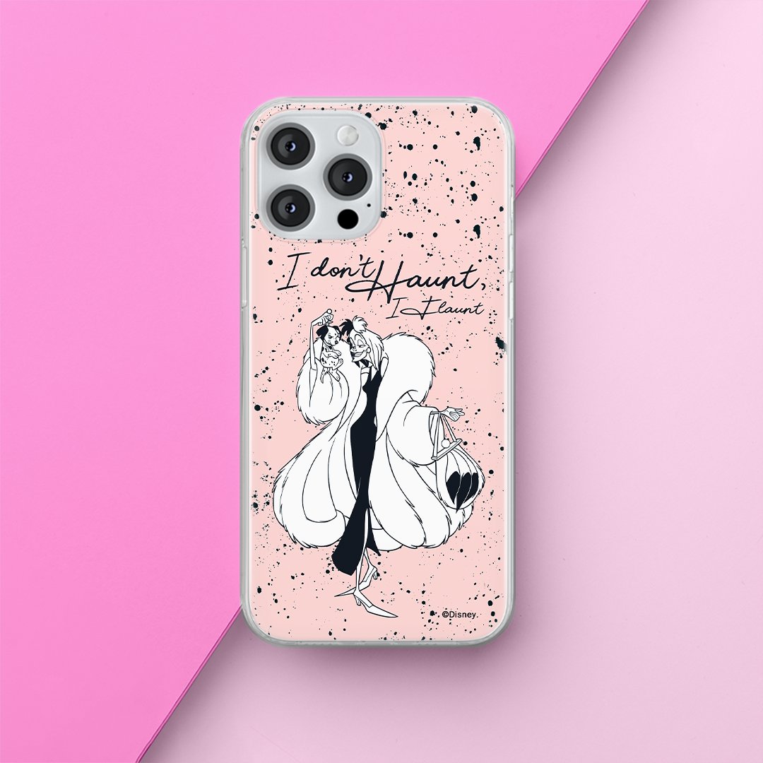 Etui Cruella i Puppy 001 Disney Nadruk pełny Różowy Producent: Xiaomi, Model: 12 / 12X
