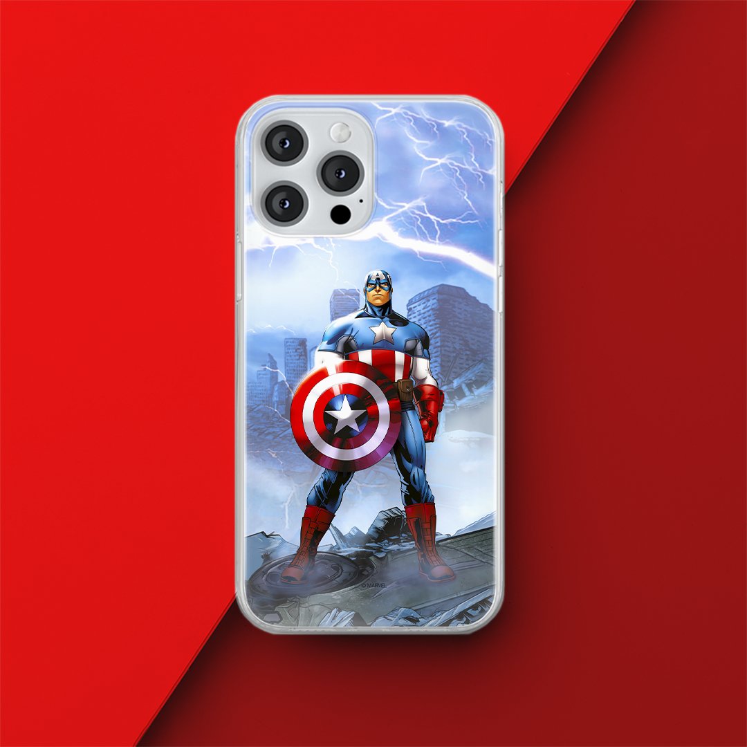 Etui Kapitan Ameryka 003 Marvel Nadruk pełny Niebieski Producent: Xiaomi, Model: REDMI NOTE 12 4G