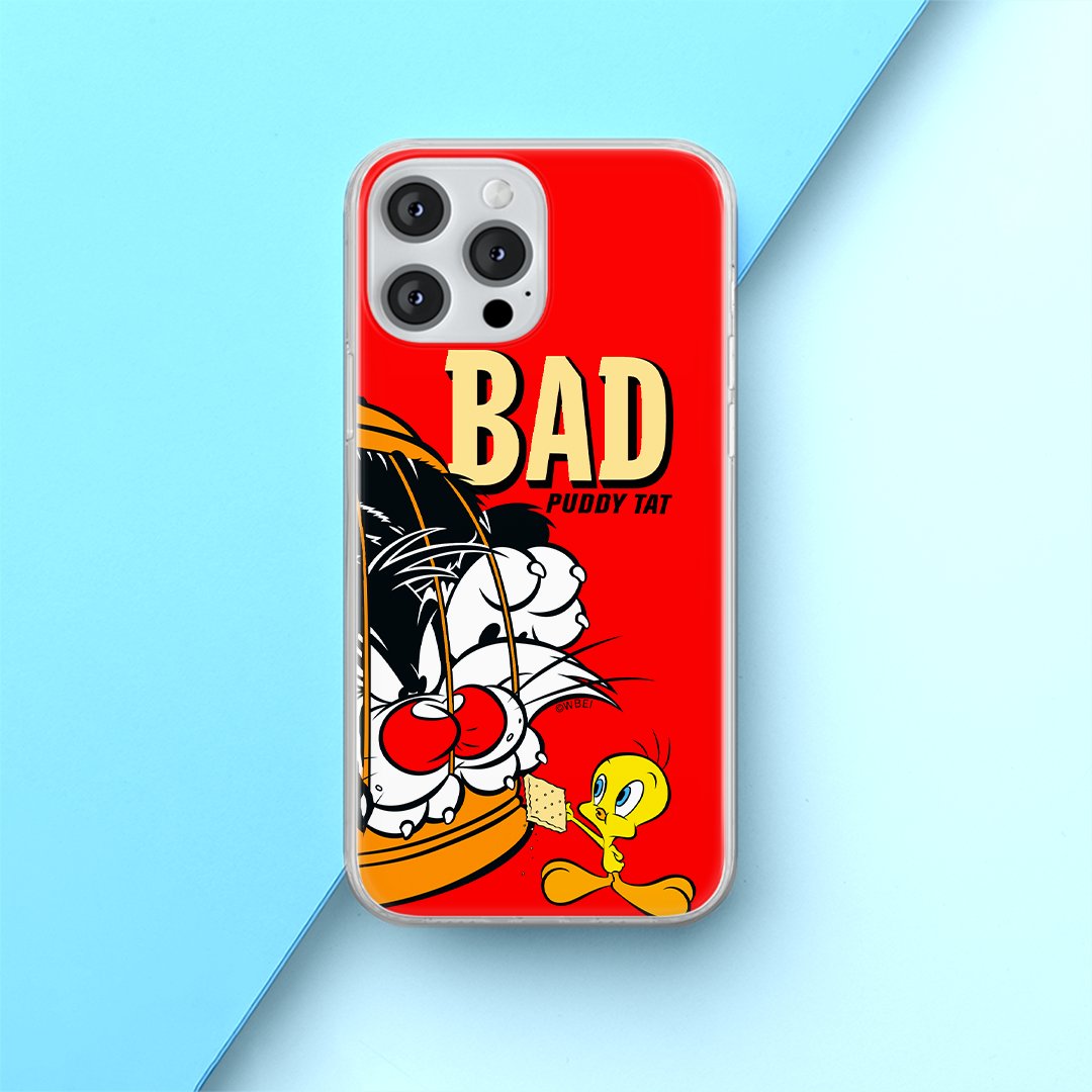 Etui Sylwester i Tweety 003 Looney Tunes Nadruk pełny Czerwony Producent: Samsung, Model: A54 5G