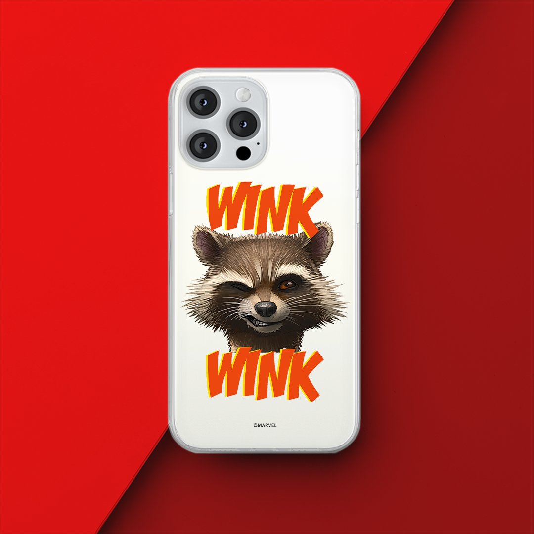 Etui Rocket 003 Marvel Nadruk częściowy Przeźroczysty Producent: Samsung, Model: S10 5G