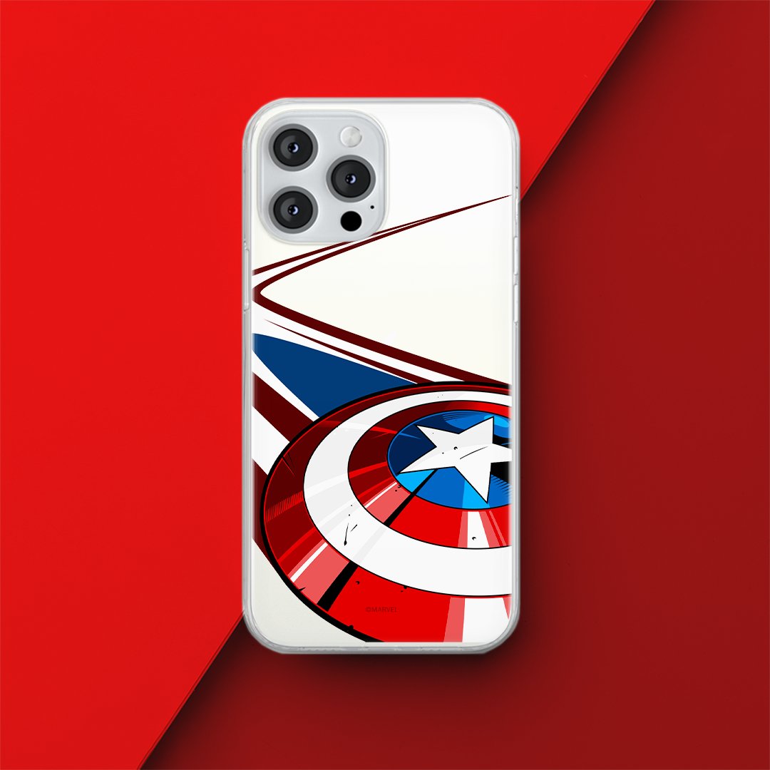 Etui Kapitan Ameryka 008 Marvel Nadruk częściowy Przeźroczysty Producent: Xiaomi, Model: REDMI 12C/ REDMI 11A