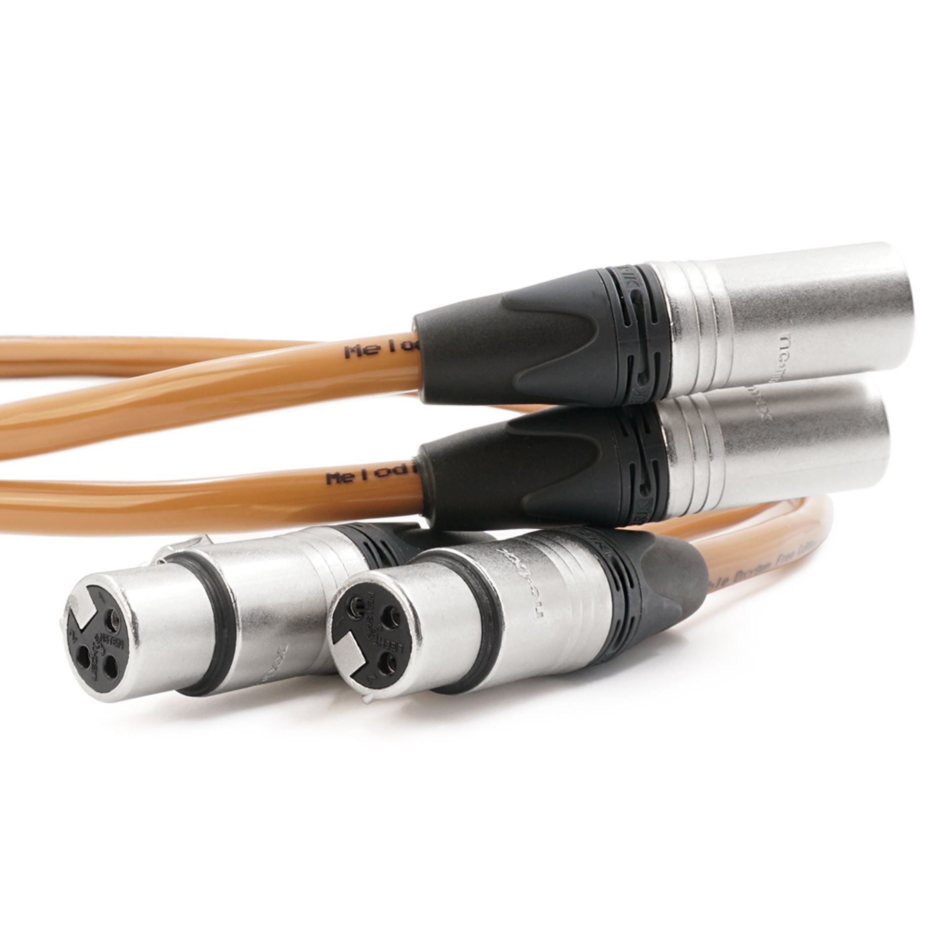 Melodika BS2X80 Brown Sugar - Kabel interkonekt 2 x XLR - 2 x XLR 8m 8m ✦ SALON ✦ ZAPYTAJ O RABAT ✦ RATY 30x0%