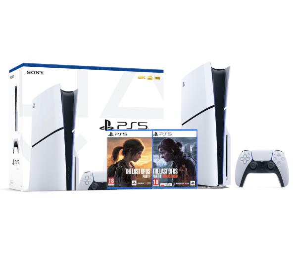 Sony PlayStation 5 Slim D Chassis PS5 1TB z napędem + The Last of Us Part I + The Last of Us Part II Remastered