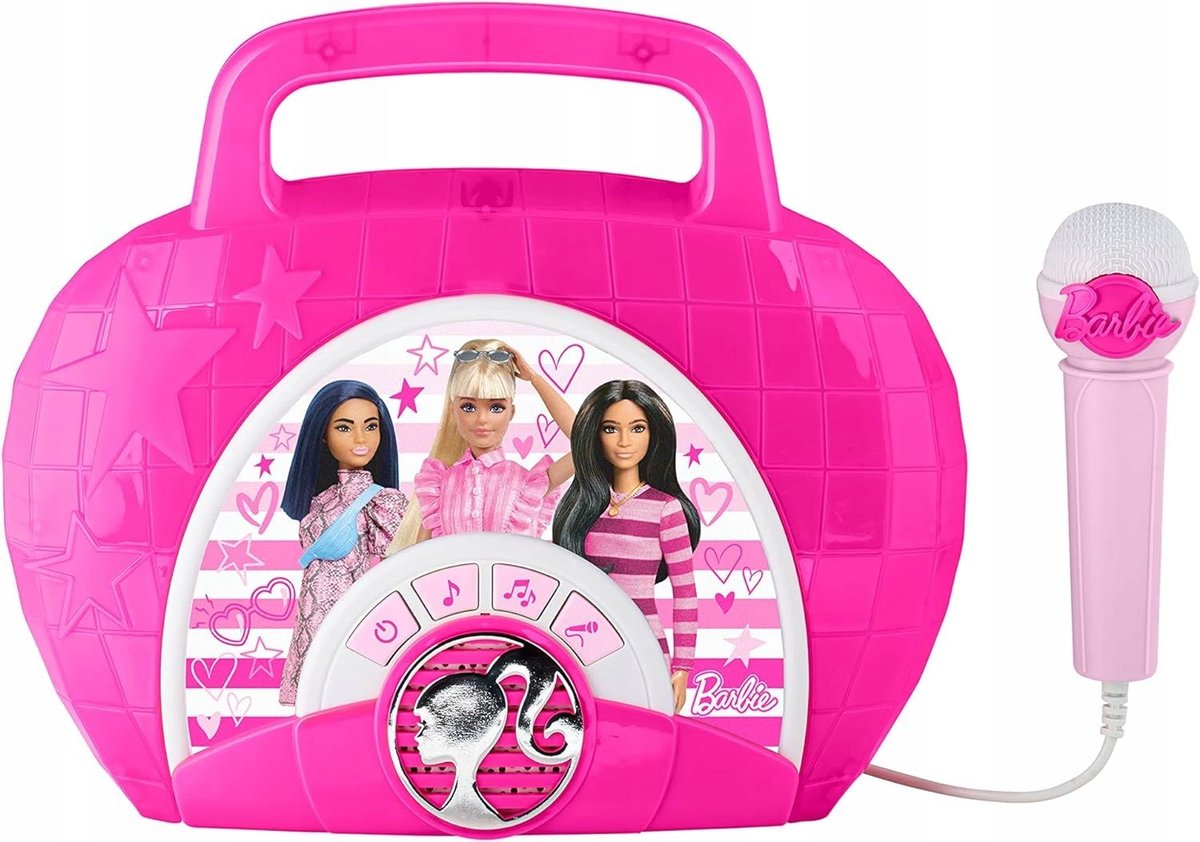 Boombox Głośnik Mikrofon Karaoke 2w1 Dla Dzieci Dziecka Motyw Lalka Barbie / Be-115.11mv22