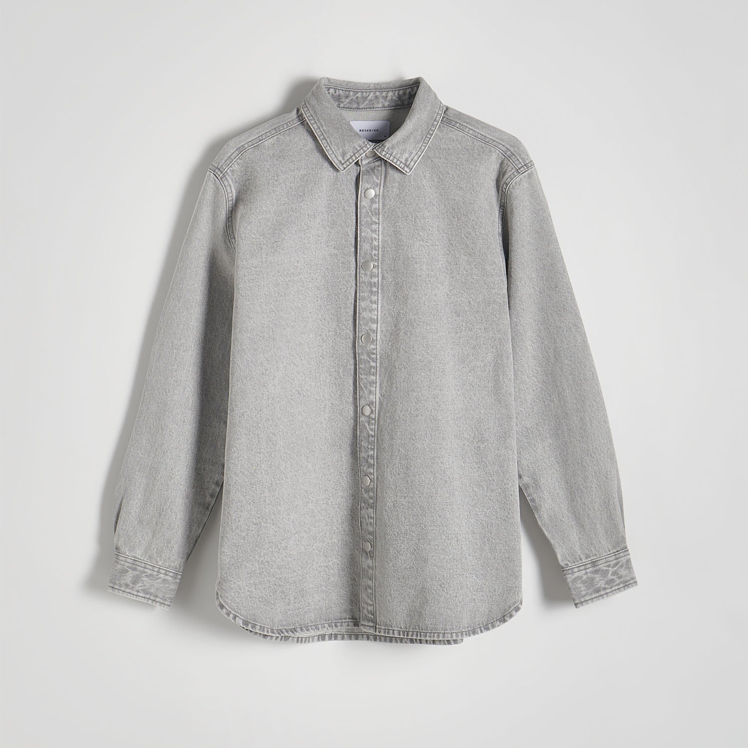 Reserved - Denimowa koszula comfort fit - Jasny szary