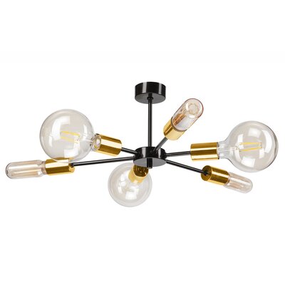 Lampa sufitowa LAMKUR Starla LM-6.144 A 42787 Czarny 