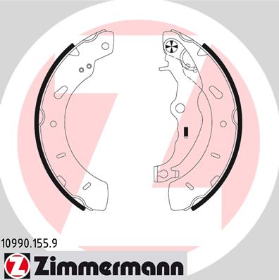 ZIMMERMANN Szczęki hamulcowe ZIMMERMANN 10990.155.9 1696629 10990.155.9