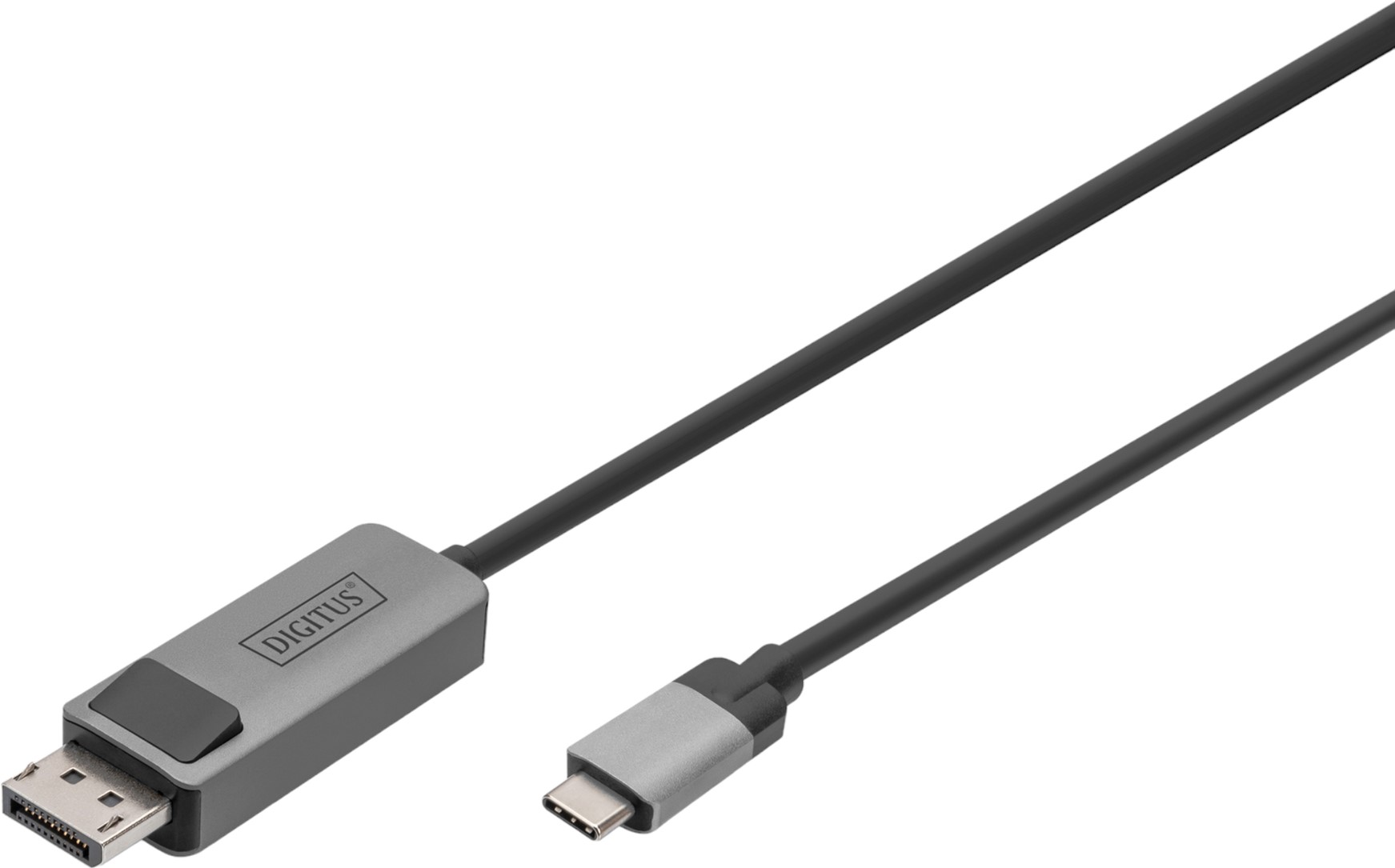 Kabel adapter Digitus USB Type-C - DisplayPort M/M 2 m Black (4016032483908)