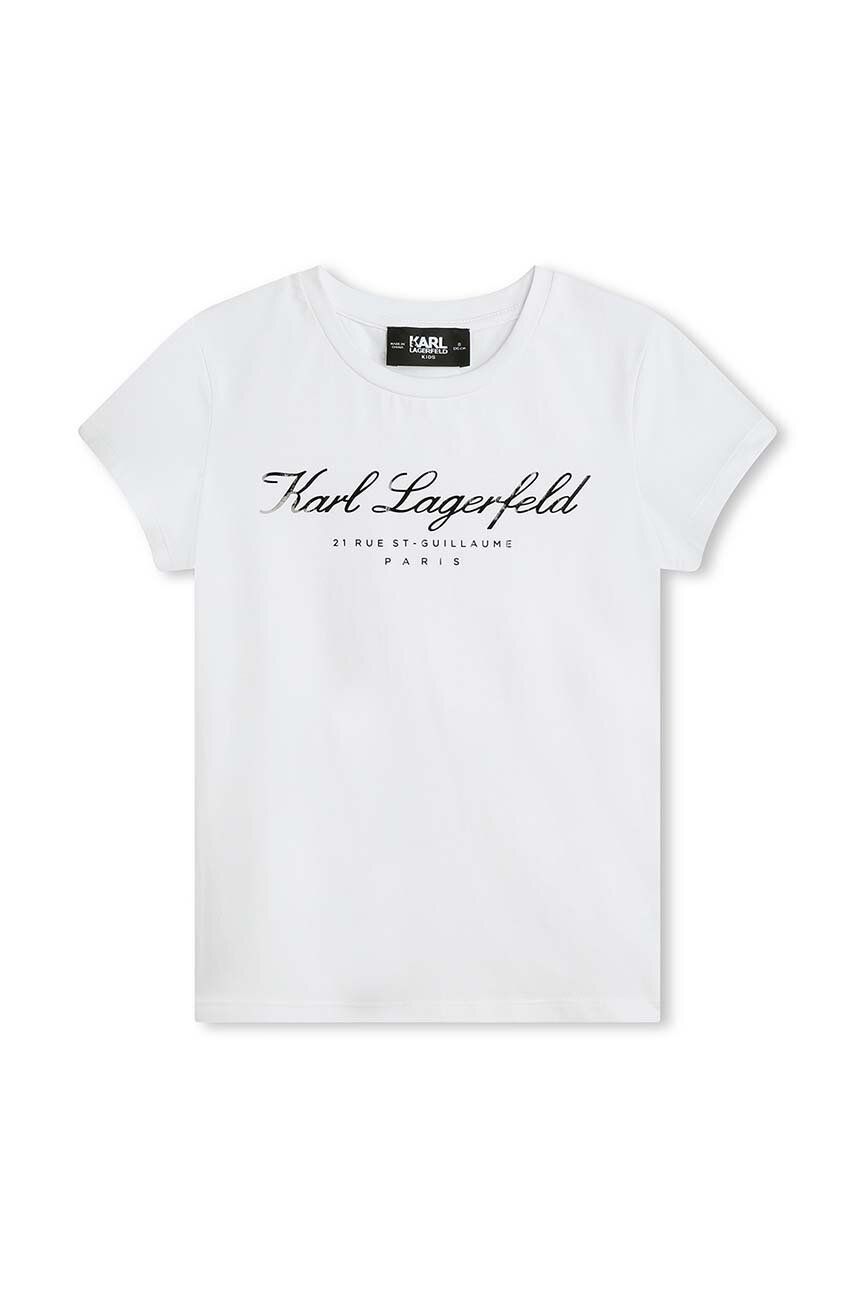 Karl Lagerfeld t-shirt dziecięcy kolor biały