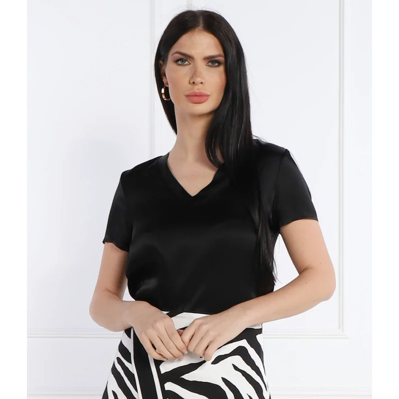 Liu Jo T-shirt | Regular Fit | z dodatkiem jedwabiu