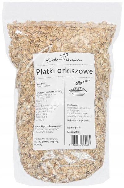 Płatki orkiszowe KUCHNIA ZDROWIA 1kg śniadaniowe