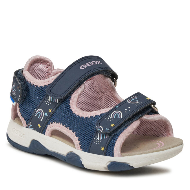 Sandały Geox B Sandal Multy Girl B450DA 0ASCE CF48T S Navy/Lt Pink