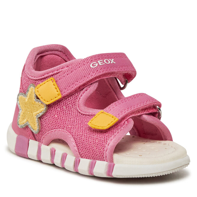 Sandały Geox B Sandal Iupidoo Gir B4517A 0GNBC C8F2V Dk Pink/Yellow