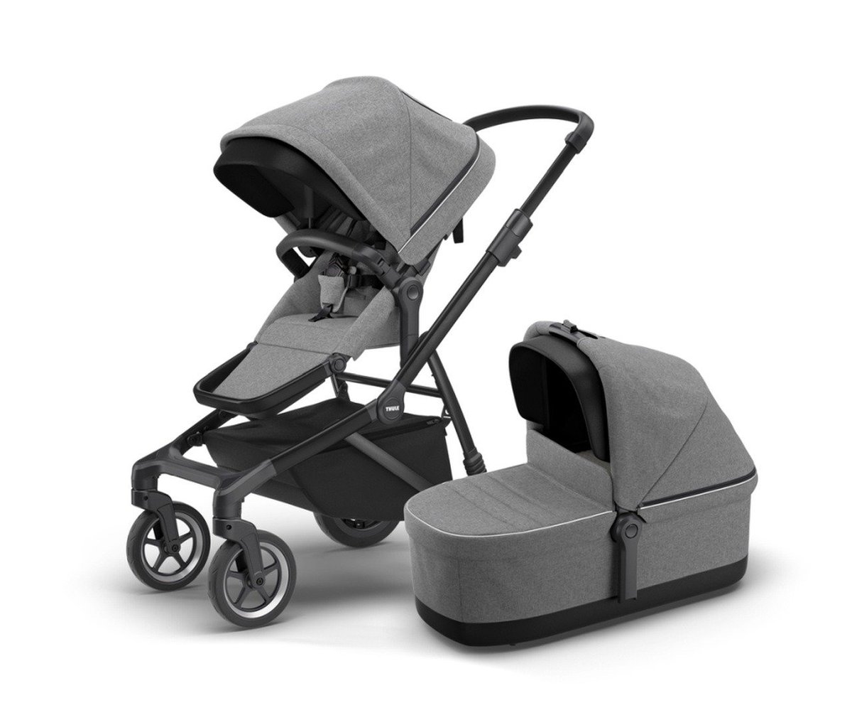 Thule, Sleek, Wózek spacerowy, Grey Melange on Black, rama + siedzisko + gondola