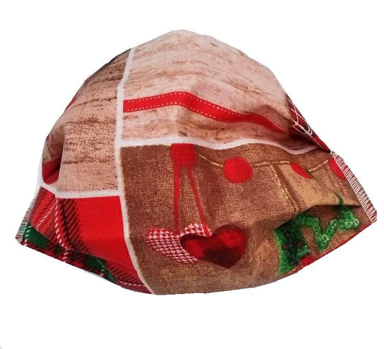 Maseczka Maska Ochronna Na Twarz Dla Dzieci Serduszka Czerwone Kratka 3698