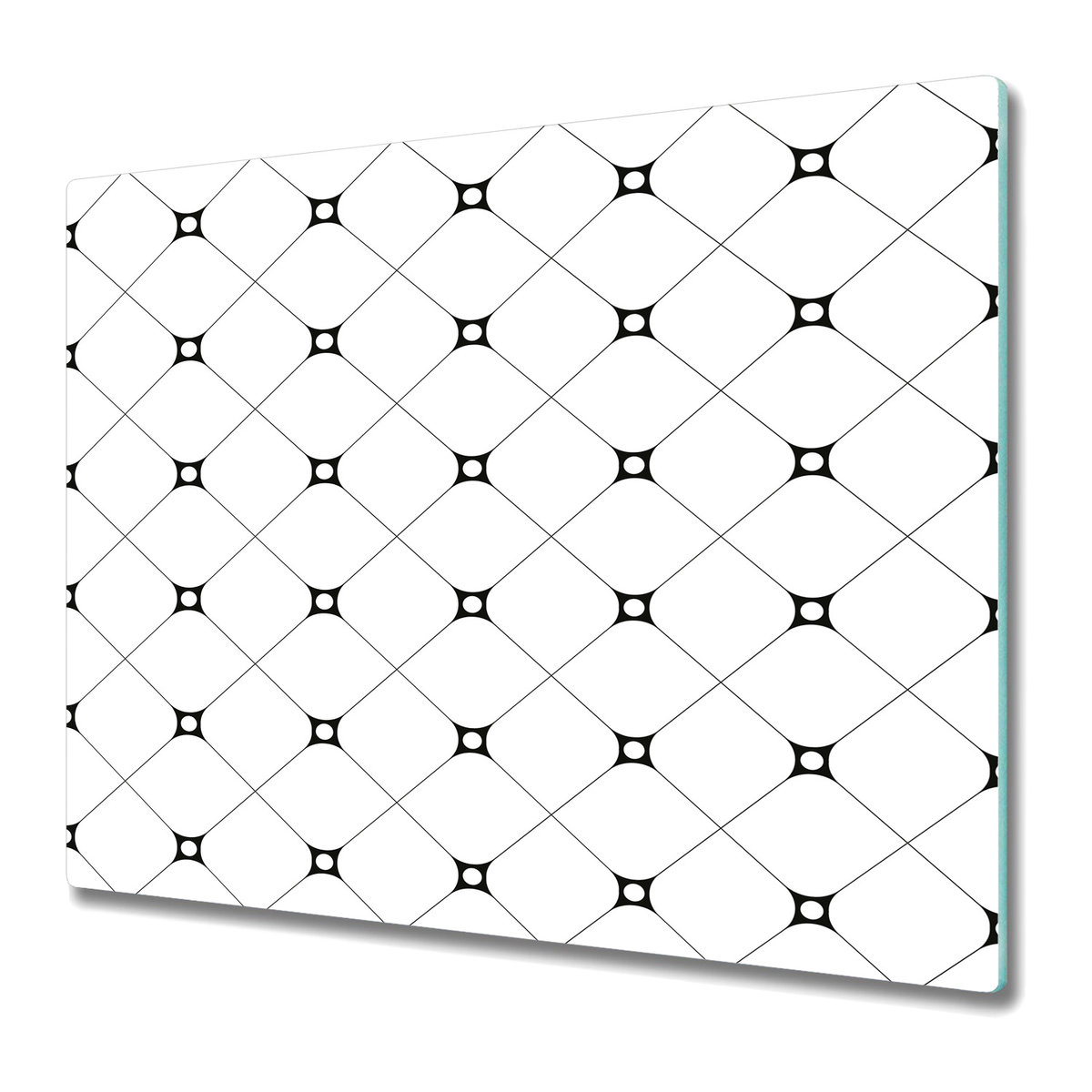 Ozdobna Deska Kuchenna ze Szkła Hartowanego 60x52 cm - Wzór geometryczny