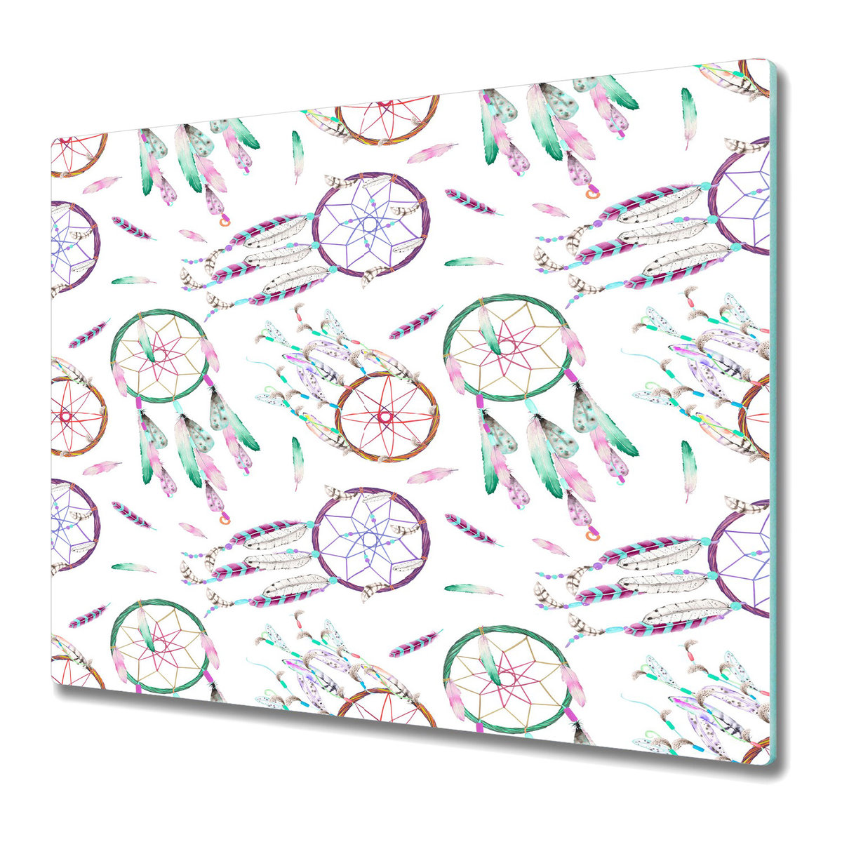 Stylowa Deska Do Krojenia ze Szkła Hartowanego 60x52 cm - Łapacz snów