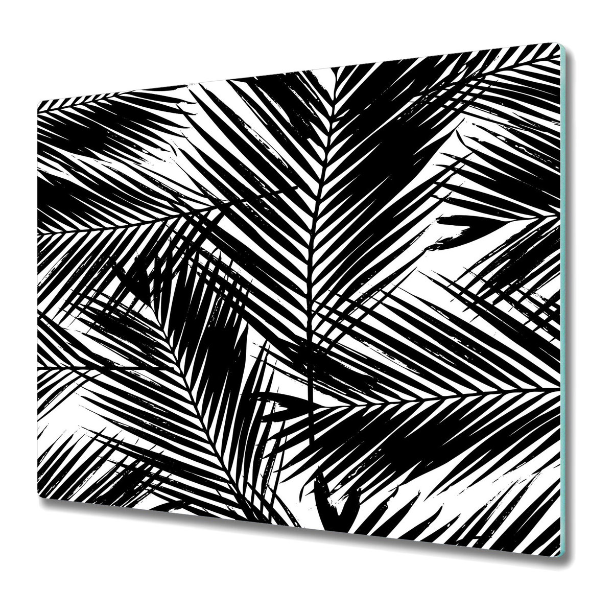Deski Kuchenne ze Stylowym Ozdobnym nadrukiem 60x52 cm - Czarne liście palmy