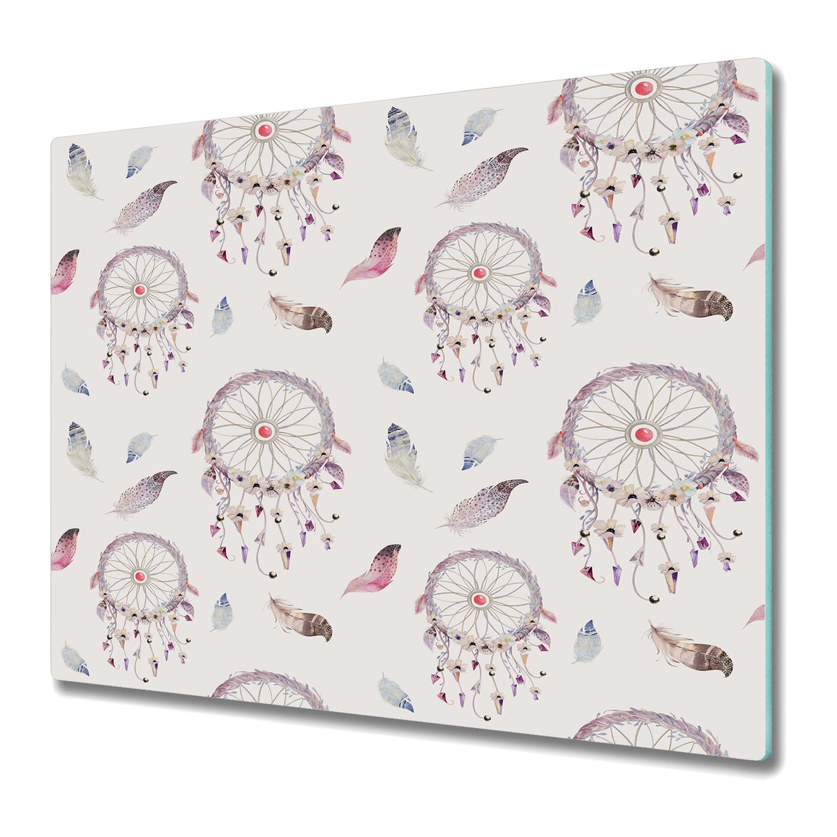 Stylowa Deska Do Krojenia ze Szkła Hartowanego 60x52 cm - Łapacz snów