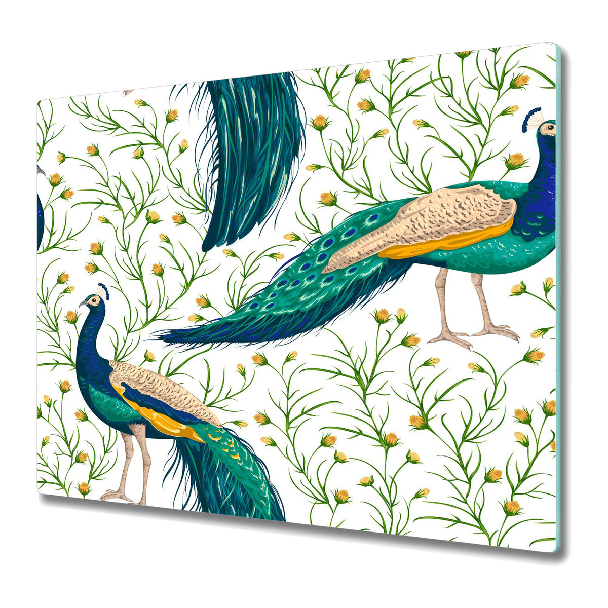 Deski Kuchenne ze Stylowym Ozdobnym nadrukiem 60x52 cm - Pawie