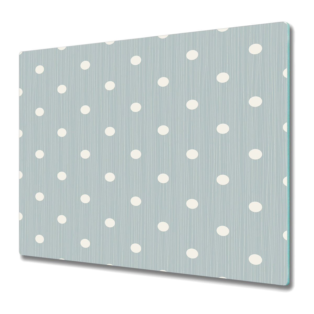 Dekoracyjna Deska Kuchenna ze Szkła 60x52 cm - Białe groszki