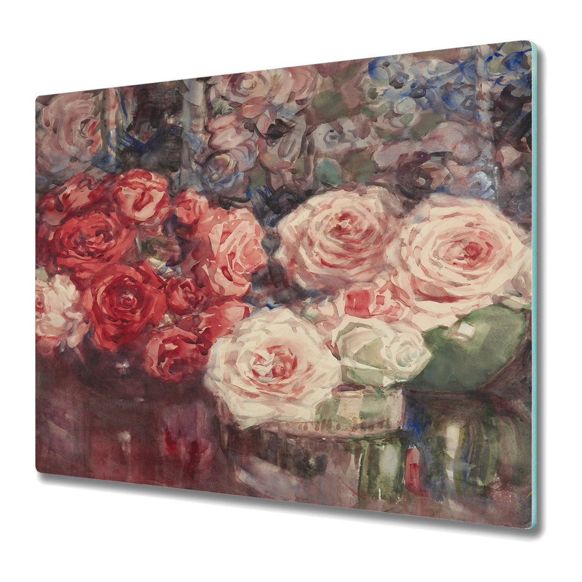 Nowoczesna Deska Kuchenna - Osłonka 60x52 cm - Vintage bukiet kwiatów