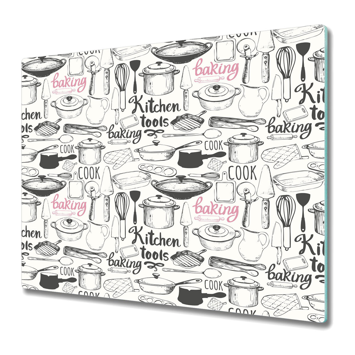 Ozdobna Deska Kuchenna ze Szkła Hartowanego 60x52 cm - Kuchenne motywy