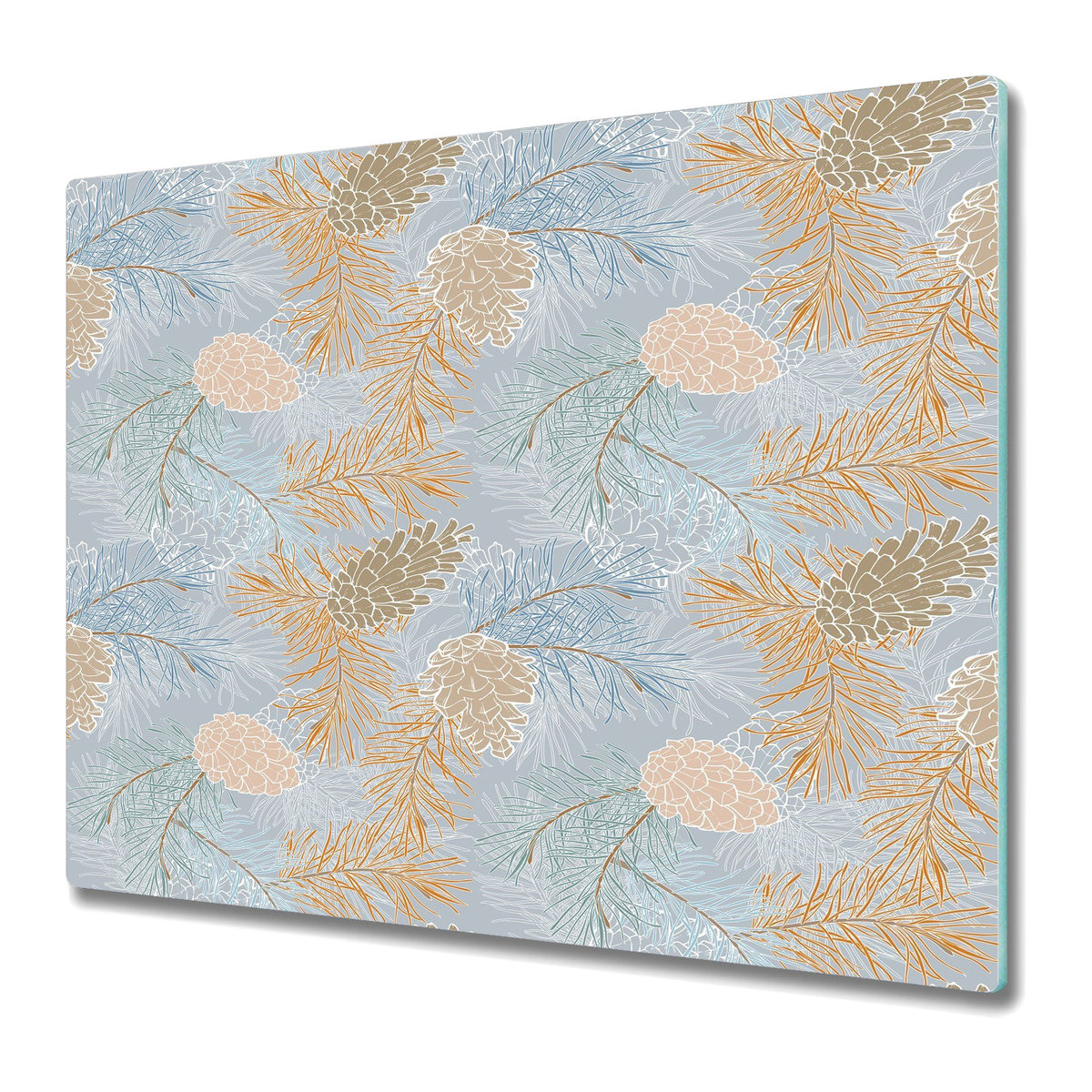 Nowoczesna Deska Kuchenna - Osłonka 60x52 cm - Szyszki sosnowe