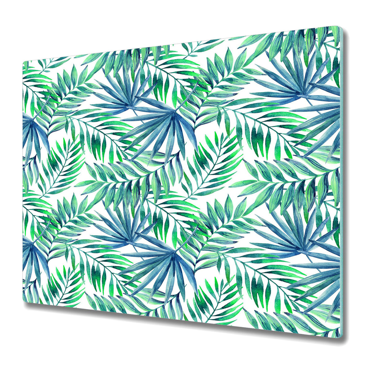 Deska Do Krojenia ze Szkła Hartowanego 60x52 cm - Malowane egzotyczne liście